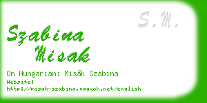 szabina misak business card