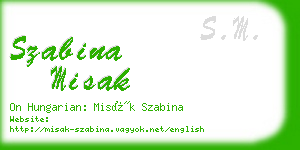 szabina misak business card